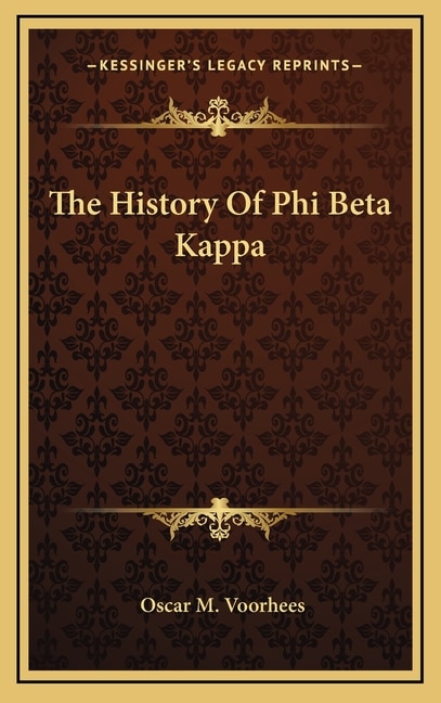 Front cover_The History Of Phi Beta Kappa