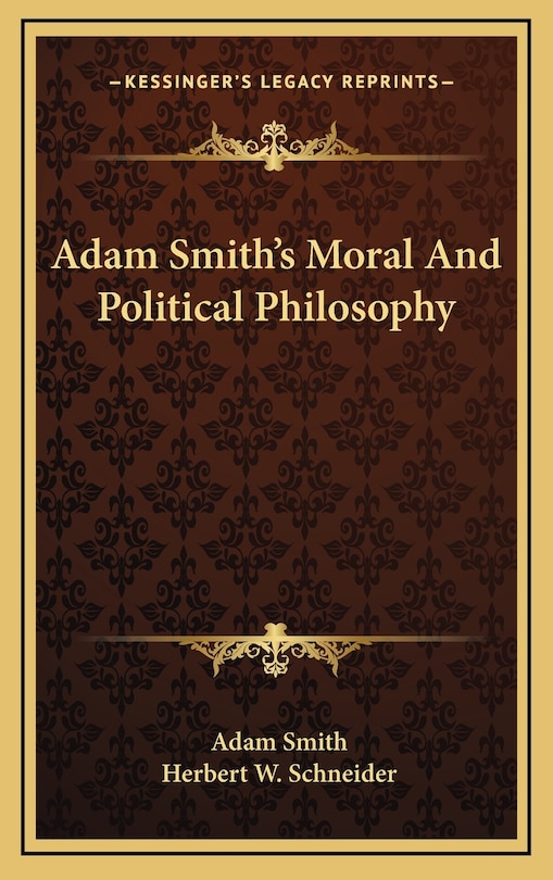 Front cover_Adam Smith's Moral And Political Philosophy