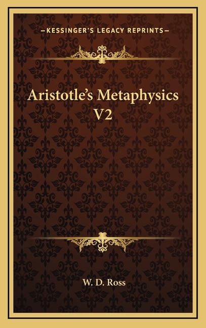 Front cover_Aristotle's Metaphysics V2
