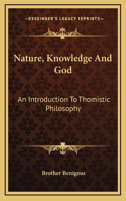 Couverture_Nature, Knowledge and God