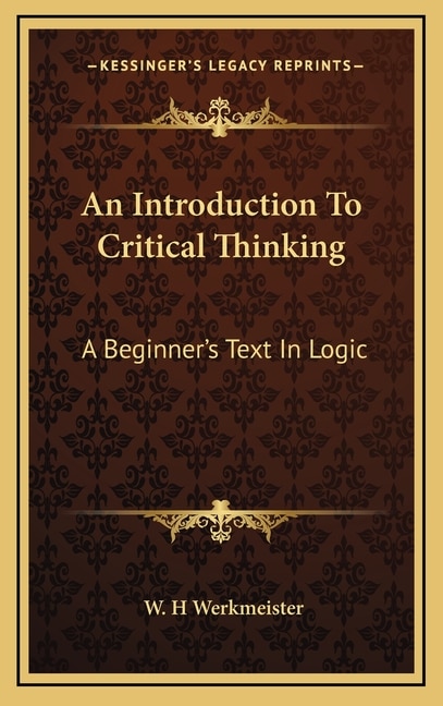 Couverture_An Introduction to Critical Thinking