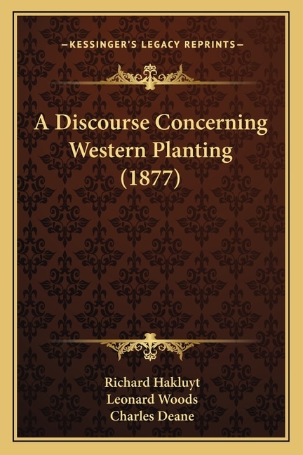 Front cover_A Discourse Concerning Western Planting (1877)