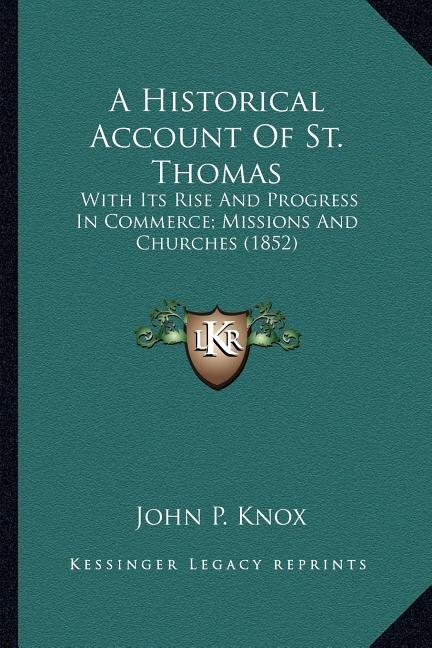 Couverture_A Historical Account of St. Thomas