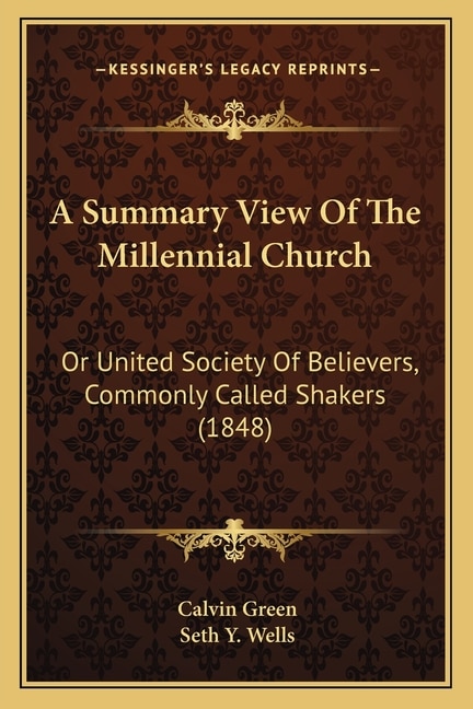 Front cover_A Summary View Of The Millennial Church