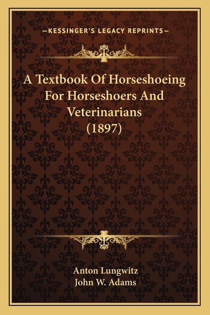 Couverture_A Textbook Of Horseshoeing For Horseshoers And Veterinarians (1897)