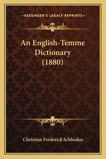 Front cover_An English-Temme Dictionary (1880)