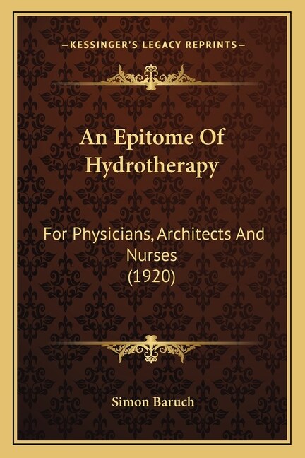 Front cover_An Epitome Of Hydrotherapy