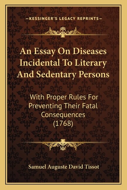 Front cover_An Essay On Diseases Incidental To Literary And Sedentary Persons