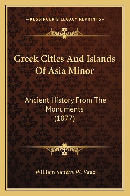 Front cover_Greek Cities And Islands Of Asia Minor
