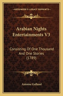 Front cover_Arabian Nights Entertainments V3