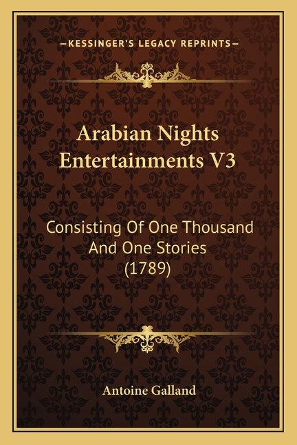 Front cover_Arabian Nights Entertainments V3