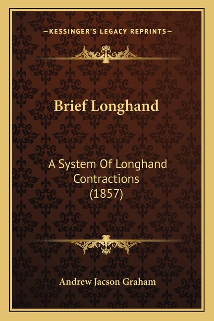 Front cover_Brief Longhand