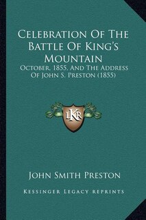 Front cover_Celebration Of The Battle Of King's Mountain