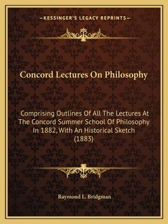 Front cover_Concord Lectures on Philosophy