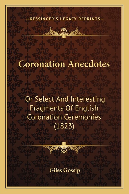 Front cover_Coronation Anecdotes