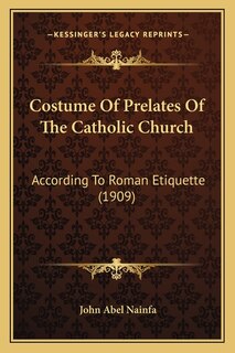 Couverture_Costume Of Prelates Of The Catholic Church