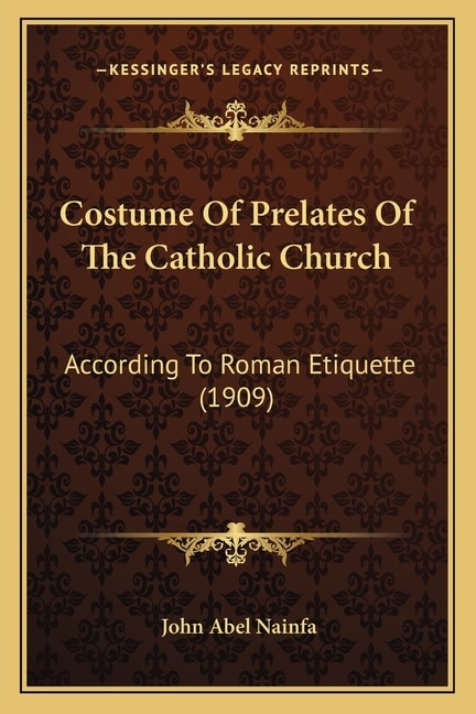 Couverture_Costume Of Prelates Of The Catholic Church