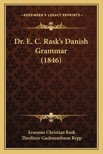 Front cover_Dr. E. C. Rask's Danish Grammar (1846)