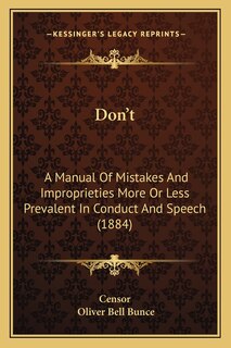 Front cover_Don't
