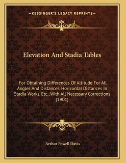 Couverture_Elevation And Stadia Tables