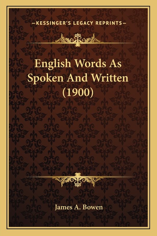 English Words As Spoken And Written (1900)