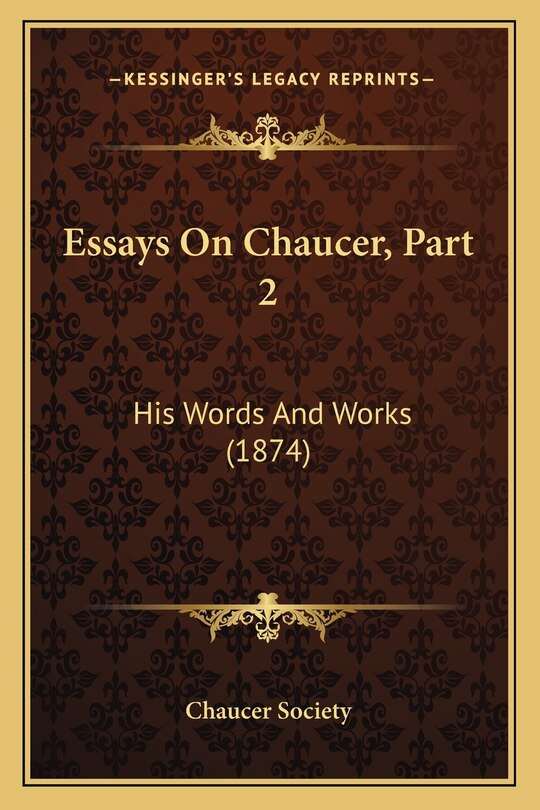Couverture_Essays On Chaucer, Part 2