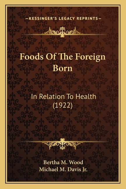 Couverture_Foods of the Foreign Born
