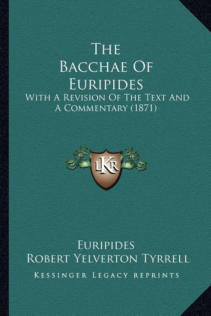 Couverture_The Bacchae Of Euripides
