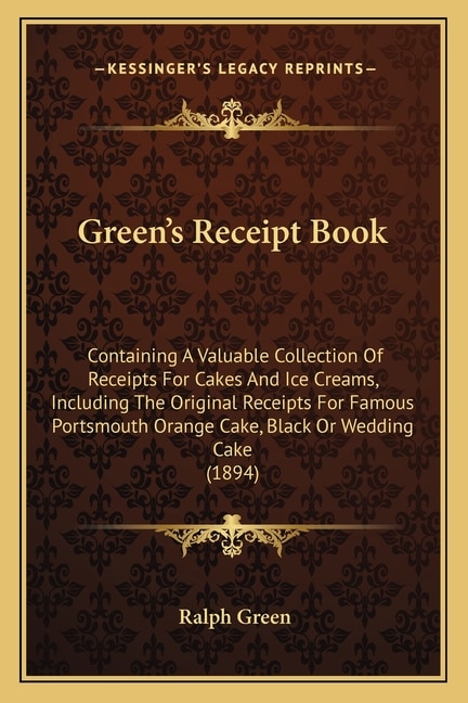 Front cover_Green's Receipt Book