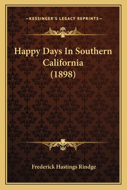 Couverture_Happy Days in Southern California (1898)