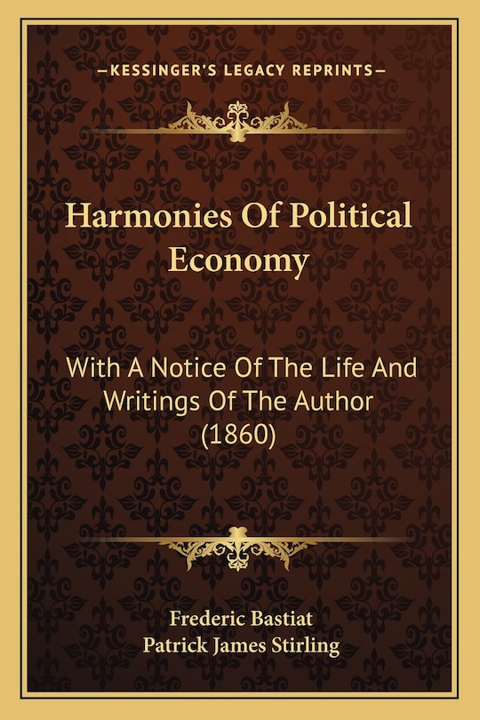 Front cover_Harmonies Of Political Economy
