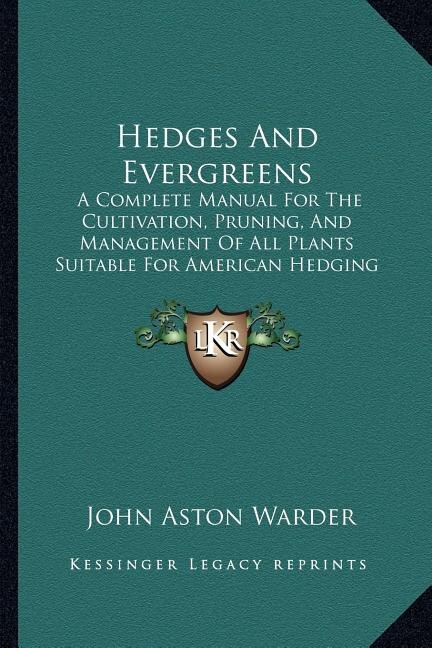 Couverture_Hedges And Evergreens