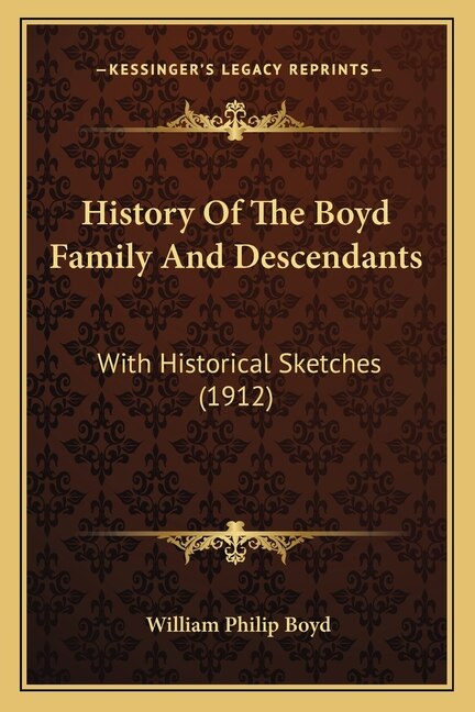 Front cover_History Of The Boyd Family And Descendants