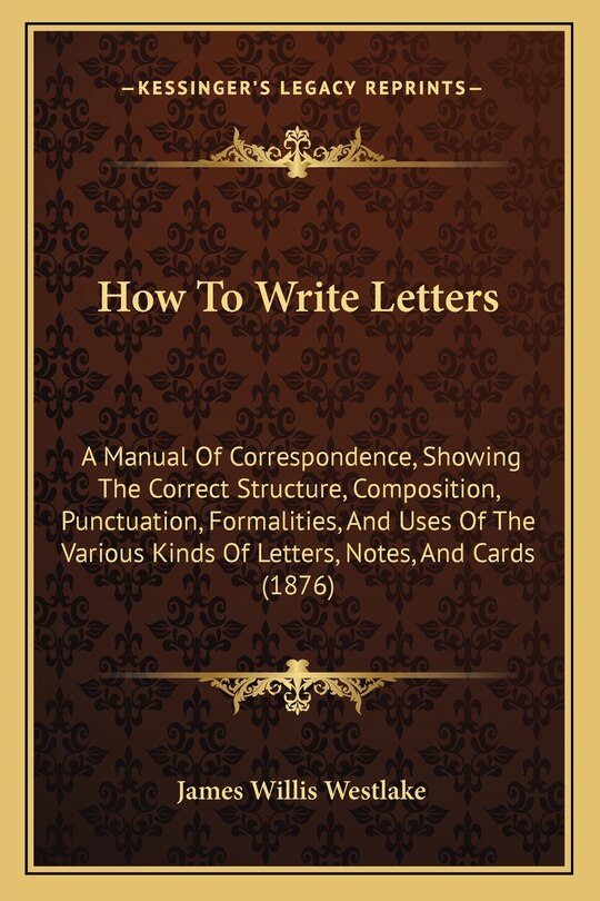 Front cover_How To Write Letters