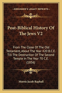 Front cover_Post-Biblical History Of The Jews V2