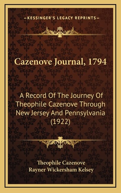 Front cover_Cazenove Journal, 1794