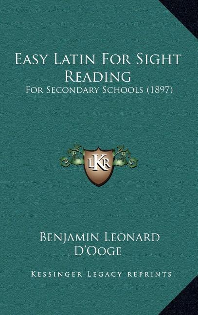 Front cover_Easy Latin For Sight Reading