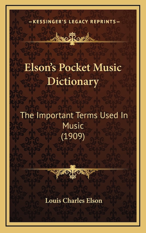 Couverture_Elson's Pocket Music Dictionary