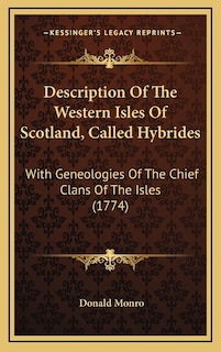 Front cover_Description of the Western Isles of Scotland, Called Hybrides