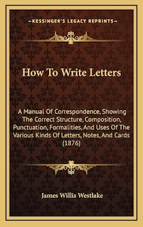 Front cover_How To Write Letters