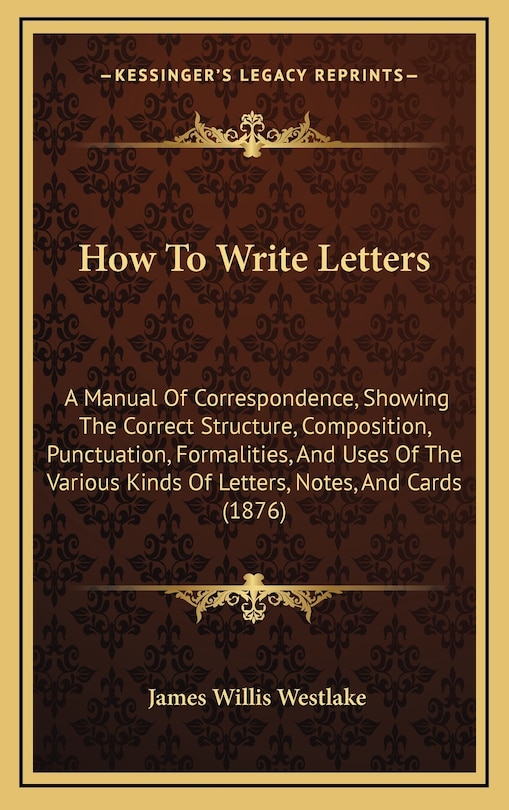 Front cover_How To Write Letters
