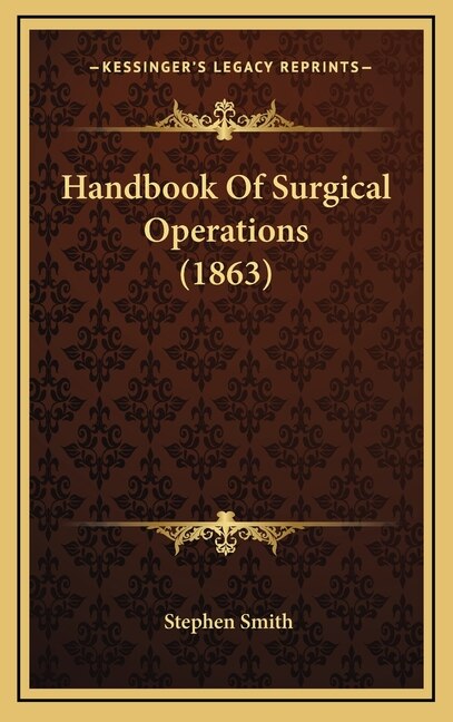 Front cover_Handbook of Surgical Operations (1863)