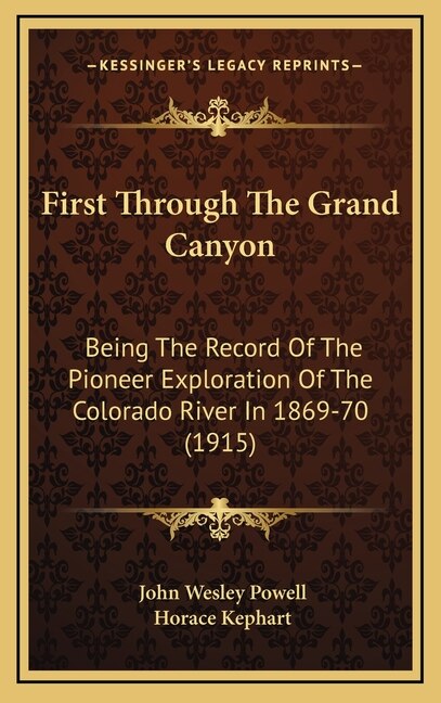 Front cover_First Through The Grand Canyon