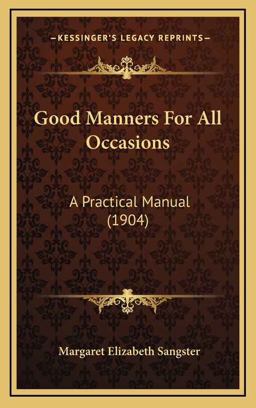 Front cover_Good Manners For All Occasions