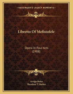 Front cover_Libretto Of Mefistofele