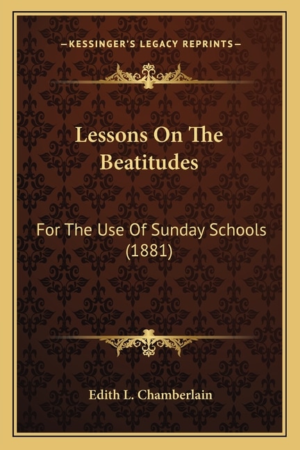 Front cover_Lessons on the Beatitudes