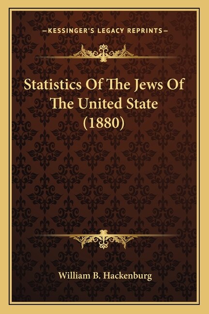 Front cover_Statistics Of The Jews Of The United State (1880)