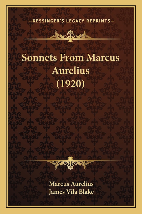 Couverture_Sonnets From Marcus Aurelius (1920)
