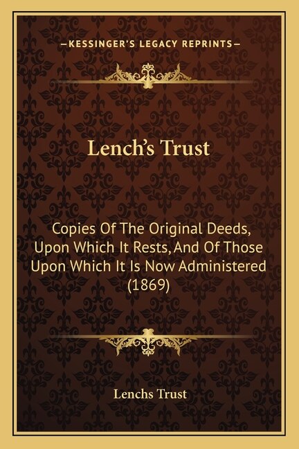 Couverture_Lench's Trust
