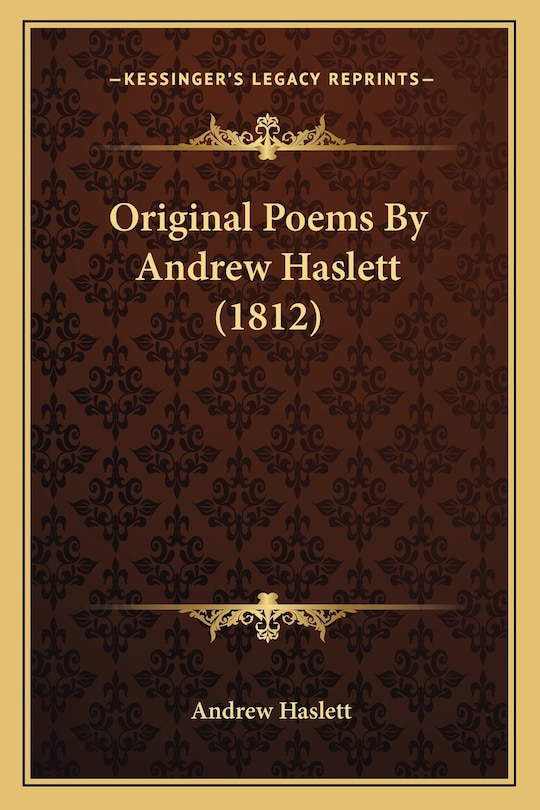 Front cover_Original Poems By Andrew Haslett (1812)